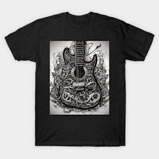 Guitar Art Design T-Shirt